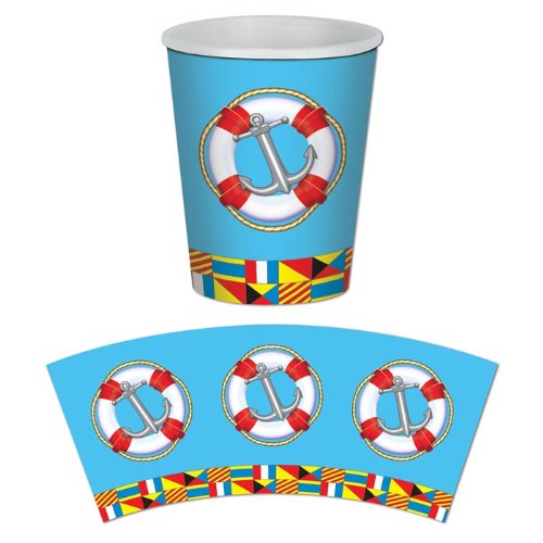 Beistle Nautical 9-oz Cups 8 Count