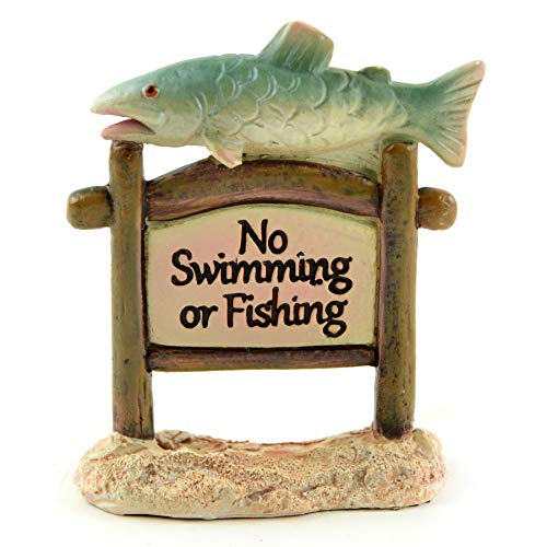 Midwest Design Imports Swimming or Fishing Sign, 2.5" x 1" x 2.5", Multicolor