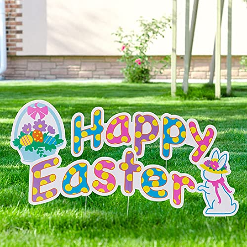 Gerson International Happy Easter Yard Stakes, Set of 4