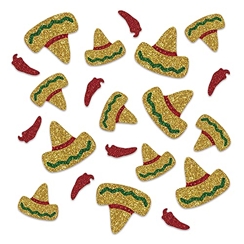 Beistle Gold Glittery Fiesta Hat Confetti - 1 Pc.