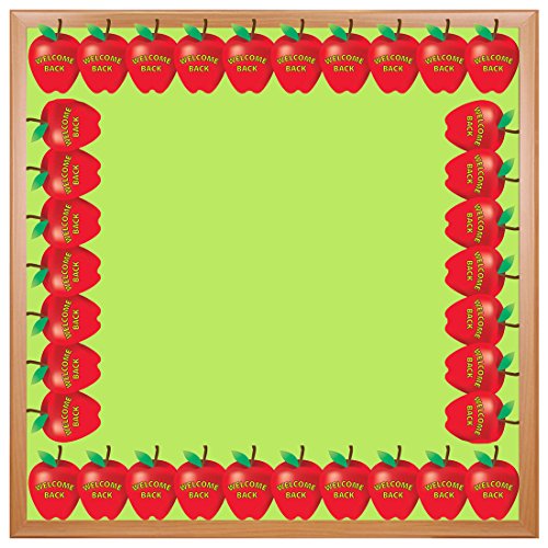Hygloss Products Welcome Apples Die-Cut Bulletin Board Border ‚Äì Classroom Decoration ‚Äì 3 x 36 Inch, 12 Pack (33647)