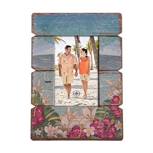 Beachcombers B22374 Tropical Floral Frame, 4-inches x 6-inches