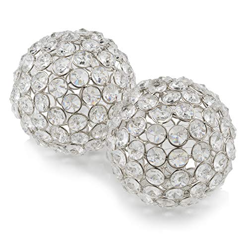 Modern Day Accents 3478 4 in. Facetas Cristal Sphere - Set of 2