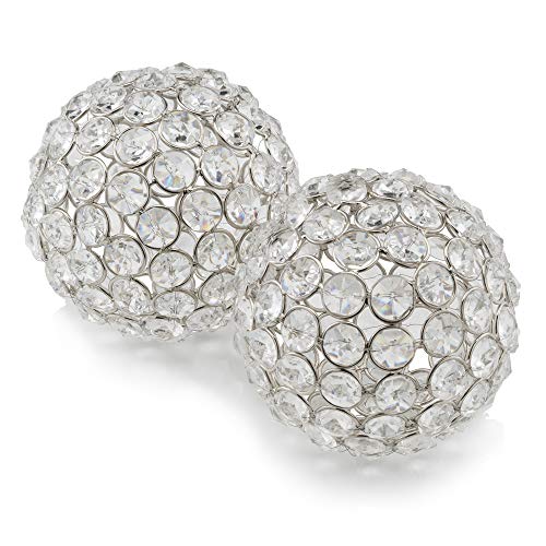 Modern Day Accents 3478 4 in. Facetas Cristal Sphere - Set of 2
