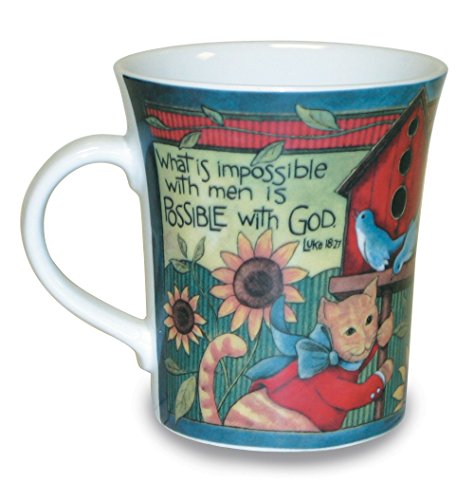 Divinity Boutique Garden Collection Mug Designed by Artist Beth Yarbrough, What is Impossible, Multicolor