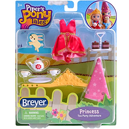 Breyer Horses Piper's Pony Tales | Princess Tea Party Adventure Pack | 11 Piece Accessory Set | Model #8511