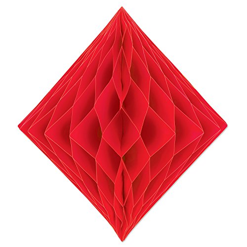 Beistle Red Tissue Diamond Holiday Display