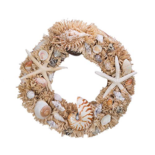 Beachcombers Starfish and Nautilus Seashell Wreath