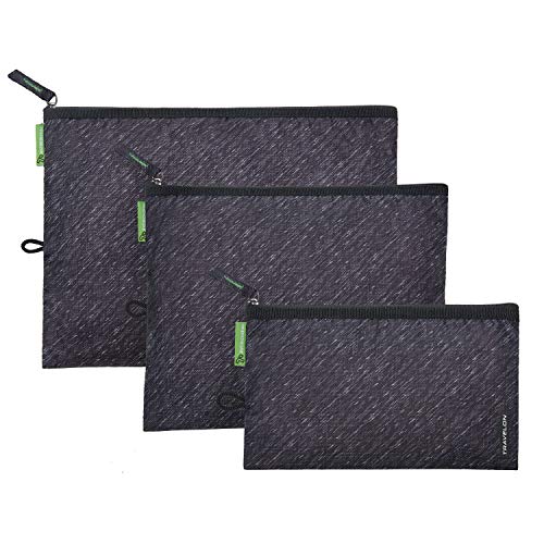 Travelon Clean-Antimicrobial Set of 3 Pouches-Gray Heather