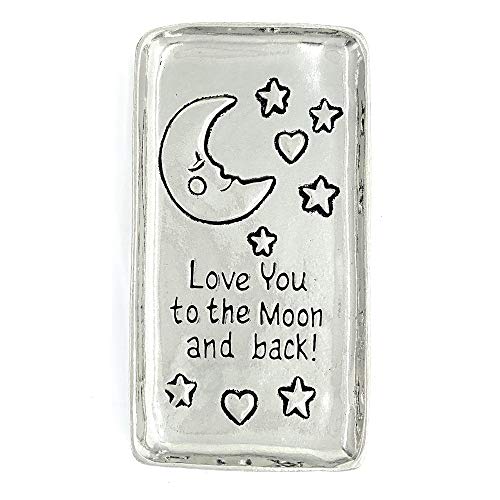 Basic Spirit Love to Moon Pewter Small Tray Trinket Dish Ring Holder Gift Box