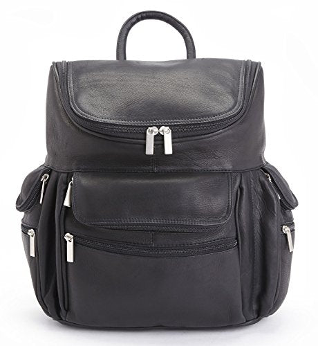Royce Leather Executive 15" Laptop Backpack Handcrafted in Colombian Leather, Black, One Size