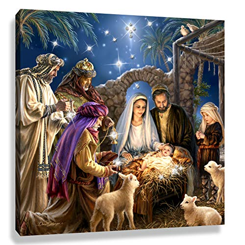 Glow Decor Nativity Pizazz Print with Swarovski Crystals, Multi