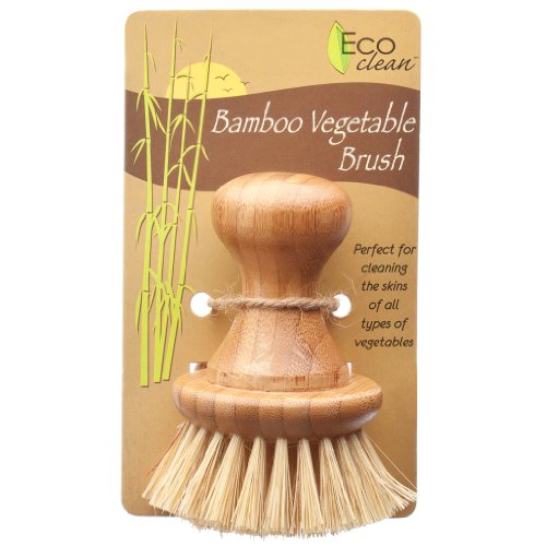 HIC Lola Eco Clean Bamboo and Tampico Vegetable Brush