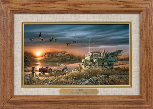 Wild Wings(MN) Patiently Waiting Framed Oak Collage by Terry Redlin