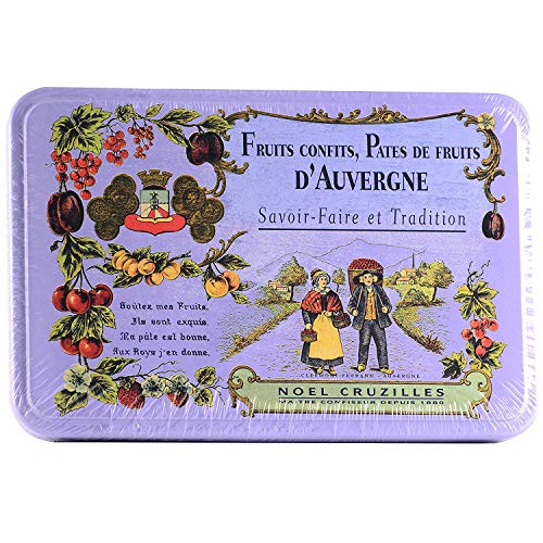 The French Farm Cruzilles P√¢tes de Fruits d‚ÄôAuvergne Imported Assorted French Fruit Jelly Candies in Metal Tin (Assorted, 11.6oz)