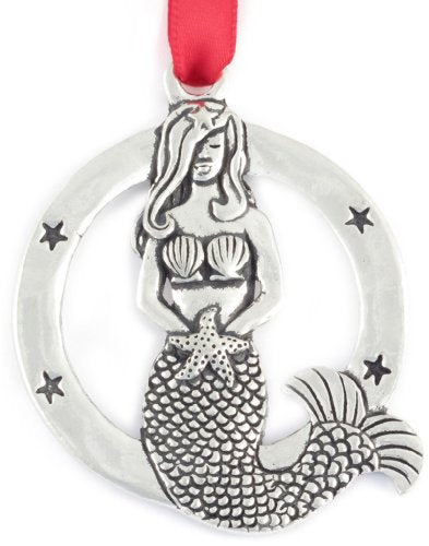 Basic Spirit Mermaid Global Giving 2-1/2-Inch Pewter Ornament