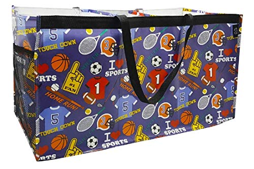 Two Lumps of Sugar Sports Trunkster, Reusable Shopping Box, Grocery Bag with Sturdy and Resistant to Rips and Reinforced Bottom, for Grocery Shopping, Tailgating, Sports, Organizing & More!