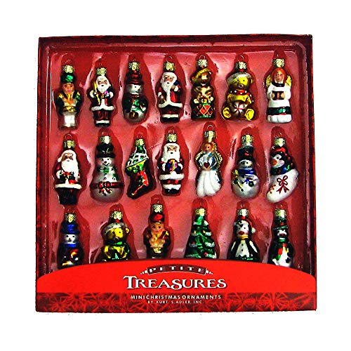 Kurt Adler 20-Piece Petite Treasures Glass Ornament Set