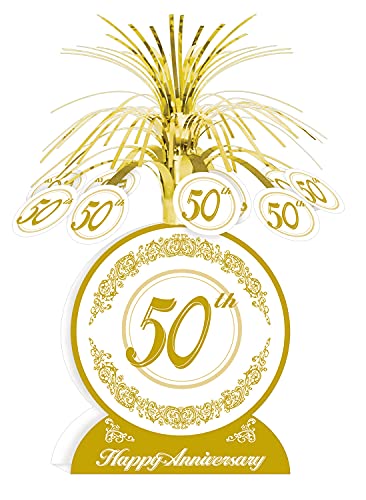 Beistle 50th Anniversary Centerpiece Party Accessory (1 count) (1/Pkg)