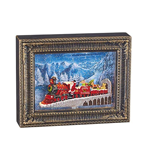 Raz 4016320 Santa Express Lighted Water Picture Frame, 10 Inches, Multicolor