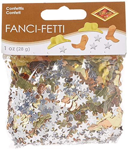 Beistle Fanci-Fetti Western Icons (copper, gold, silver) Party Accessory  (1 count) (1 Oz/Pkg)