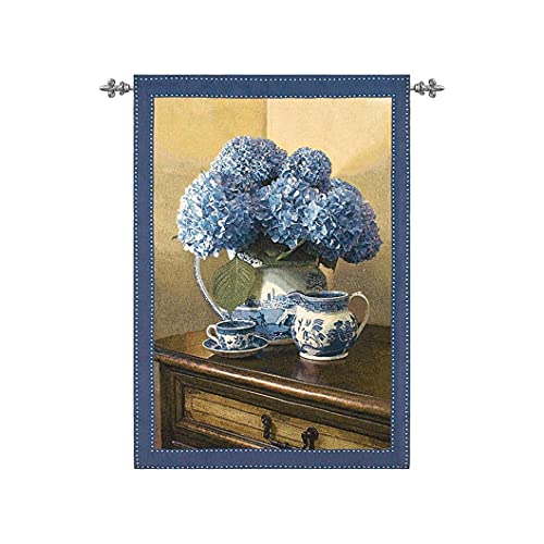 Manual Willow Grande Tapestry Wall Hanging, 35 X 47-Inch, Blue