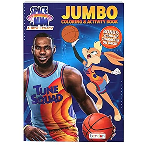 UPD Bendon Inc Space Jam: A New Legacy Jumbo Coloring & Activity Book - Fun Tune Squad Coloring Book for Kids, Cool Cartoon Book to Color at Home, School, or On-The-Go - 80-Page Workbook