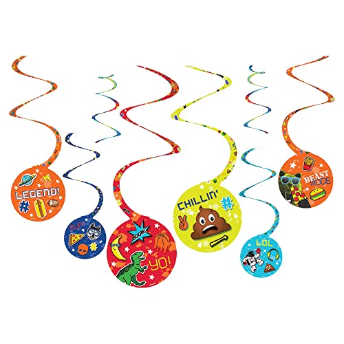 Amscan Epic Spiral Party Decorations, Sizes, Multi Color