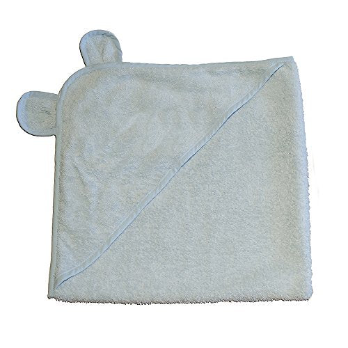 Birchwood Applesauce Turkish Cotton Hooded Baby Bath Towel, Blue