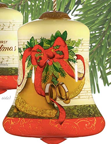 Inner Beauty Bent Brush Art Ornament-Our First Christmas (4" Bell)