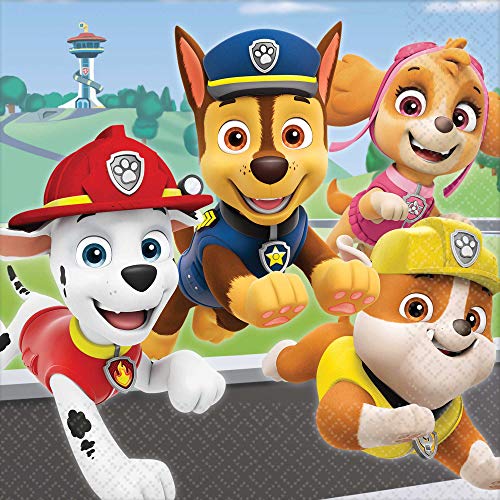 Amscan "PAW Patrol Adventures" Luncheon Party Napkins, 6.5" x 6.5", 16 Ct.