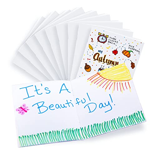 Hygloss Products White Blank Books ‚Äì Great Books for Journaling, Sketching, Writing & More ‚Äì Great for Arts & Crafts - 5.5 x 8.5 Inches - 10 Pack, (Model: HYG77710)