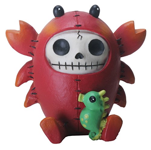 Pacific Trading SUMMIT COLLECTION Furrybones Scuttle Signature Skeleton in Lobster Costume with Sea Horse