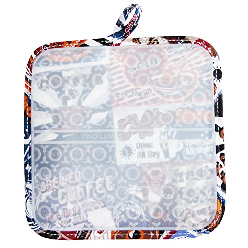 Two Lumps of Sugar KTX2011-6827 Vintage Coffee Silli Hottie Potholder, 8-inch Square