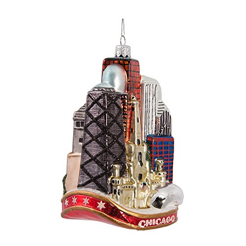 Kurt Adler 5-Inch Glass "Chicago City" Ornament