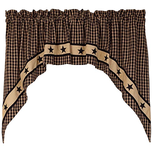 The Country House Collection 34750 Black Prairie Star Swag, 36-inch