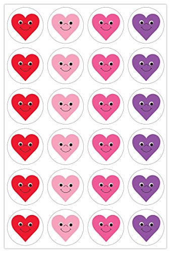 Hygloss Products Happy Heart Stickers, 20 Sheets, Assorted