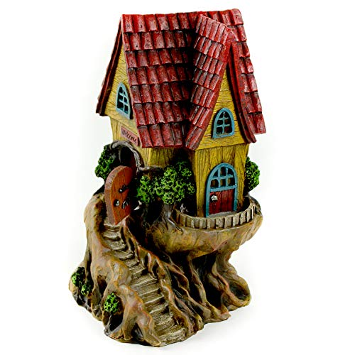 Midwest Design Imports Tree House, 6.5" x 6.5" x 10", Multicolor