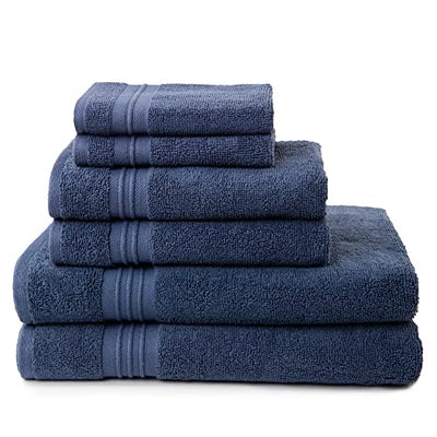 Sticky Toffee Kitchen Towels 100% Cotton Blue Dish Towels, Hand Towels, Tea  Towels for Drying Dishes, 28 in x 16 in 