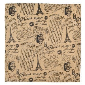 18-in Square Paris French Script Burlap Table Square by The Country House Collection