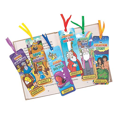 Fun Express Bible Story Bookmark Assortment - Stationery - 48 Pieces