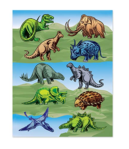 Hygloss Products Dinosaurs Stickers - Great for Animal & Zoo Activities - Perfect for Arts, Crafts, Classroom & Much More - 10 Self-Adhesive Stickers per Sheet - 3 Sheets