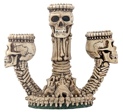 Pacific Trading Ossuary Skeleton Triple Votive/Candle Holder