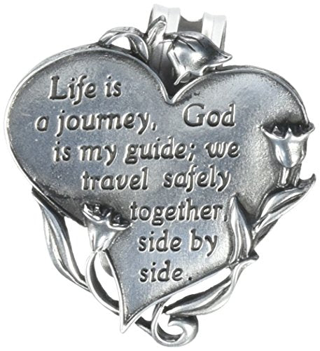Cathedral Art KVC324 Heart Visor Clip, Life is a Journey, 2-3/4-Inch