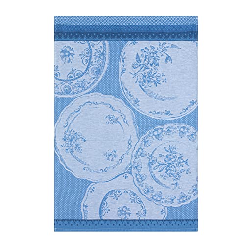 Coucke Old Plates Tea towel in cotton, 50X75 cm, Machine Washable