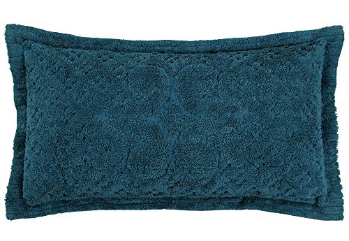 Better Trends Ashton Collection is Super Soft and Light Weight in Medallion Design 100 Pecent Cotton Tufted Unique Luxurious Machine Washable Tumble Dry, King Sham, Teal