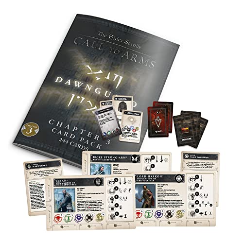 Modiphius Entertainment The Elder Scrolls: Call to Arms: Chapter 3 Card Pack - Dawnguard - 244 Punch-Card Pack, RPG Accessory for Multiple Sets