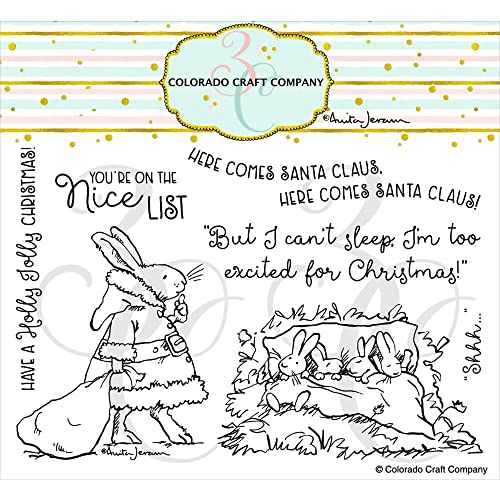 Colorado Craft Company Colorado Clear Stamp BNNY, Santa Bunny-by Anita Jeram