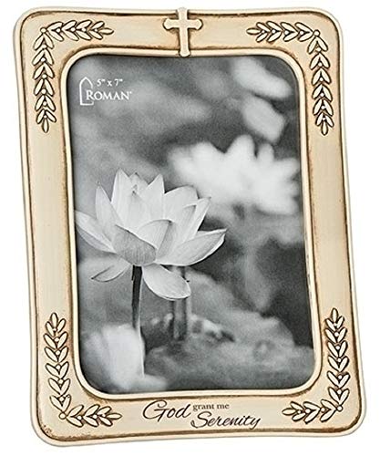 Roman Inc. 8.7" H Serenity Prayer Vertical Picture Frame Holds 5x7 Photo 12450