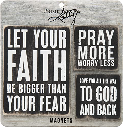 Faith Bigger Than Fear Magnet Gift Set by Primitives By Kathy